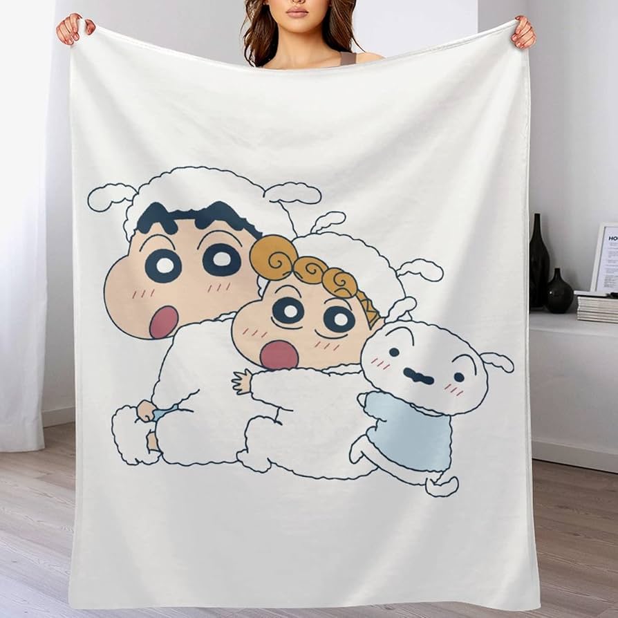 【希少‼️】クレヨンしんちゃん 毛布 Amazon｜クレヨンしんちゃん 毛布 シングル 冬用 ブランケット